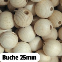 Holzperlen roh Buche 25mm